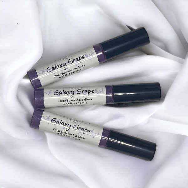 Galaxy Grape Clear Sparkle Lip Gloss